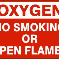 Oxygen No Smoking Or Open Flames Signs | G-5730