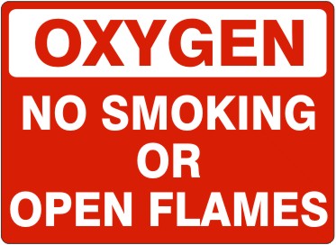 Oxygen No Smoking Or Open Flames Signs | G-5730