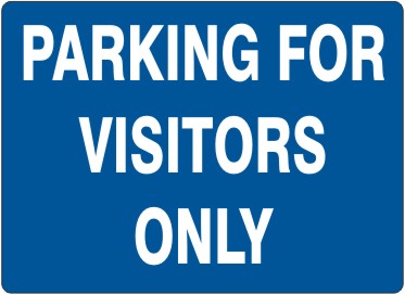 Parking For Visitors Only Signs | G-6007