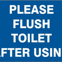Please Flush Toilet After Using Signs | G-6025