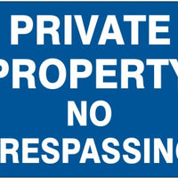 Private Property No Trespassing Signs | G-6053