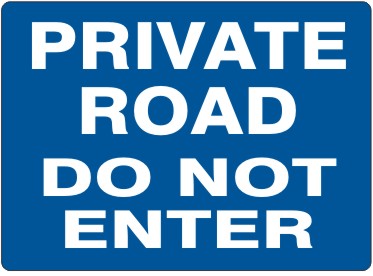 Private Road Do Not Enter Signs | G-6055