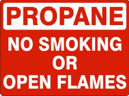 Propane No Smoking Or OPen Flame Signs | G-6057