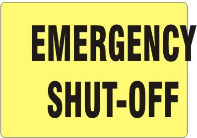 Emergency Shut-Off Signs | G-9349