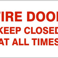 Fire Door Keep Closed At All Times Signs | G-9913