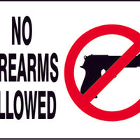 No Firearms Allowed Signs | G-9930