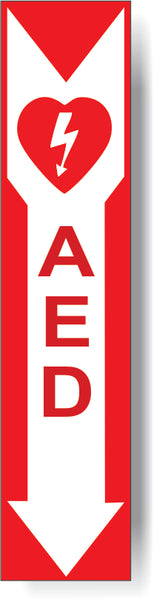 AED Down Arrow Safety Signs | G4-AED