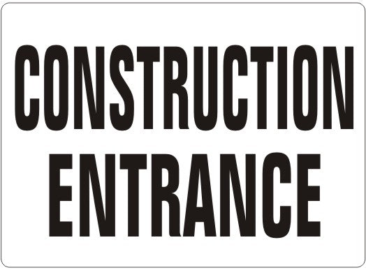 Construction Entrance Signs | G-9337