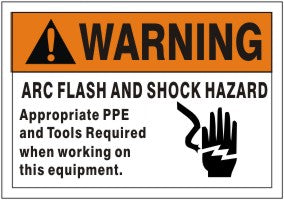 Warning Arc Flash Hazard Appropriate PPE Required Signs | AF-6517