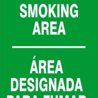 Designated Smoking Area Bilingual Signs | M-0004