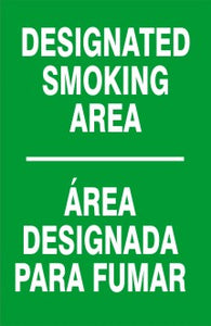 Designated Smoking Area Bilingual Signs | M-0004