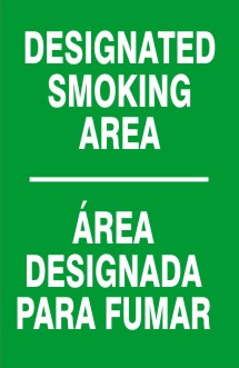 Designated Smoking Area Bilingual Signs | M-0004