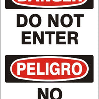 Danger Do Not Enter Bilingual Signs | M-0005