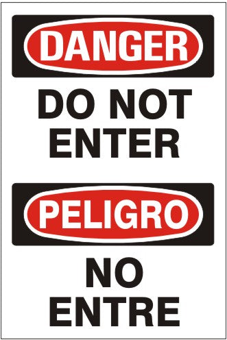 Danger Do Not Enter Bilingual Signs | M-0005