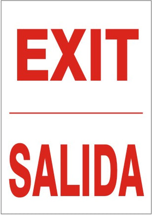 Exit Bilingual Signs | M-0007