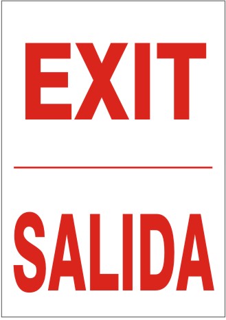 Exit Bilingual Signs | M-0007