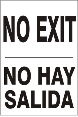 No Exit Bilingual Signs | M-0013