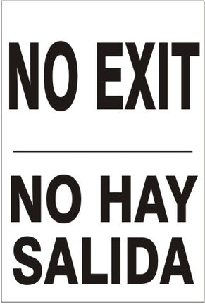No Exit Bilingual Signs | M-0013