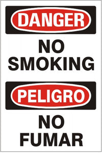 Danger No Smoking Bilingual Signs | M-0014