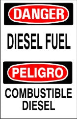 Danger Diesel Fuel Bilingual Signs | M-0703