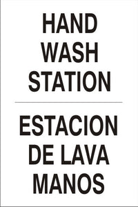 Hand Wash Station Bilingual Signs | M-0765