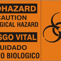 Biohazard Caution Biological Hazard Bilingual Signs | M-9901