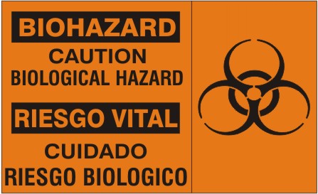 Biohazard Caution Biological Hazard Bilingual Signs | M-9901