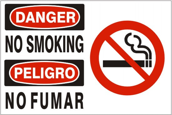 Danger No Smoking Bilingual Signs | M-9903