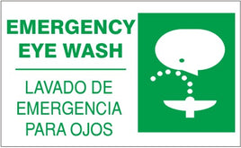 Emergency Eye Wash Bilingual Signs | M-9908