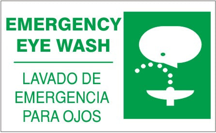 Emergency Eye Wash Bilingual Signs | M-9908