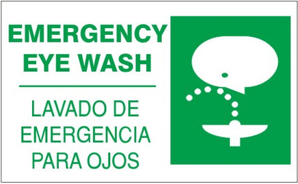 Emergency Eye Wash Bilingual Signs | M-9908