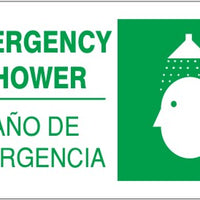 Emergency Shower Bilingual Signs | M-9909
