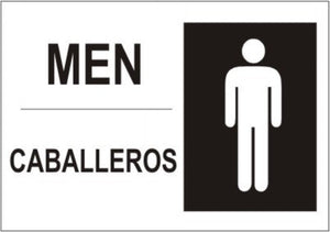 Men With Graphic Bilingual Signs | M-9910