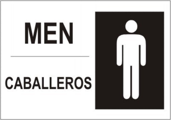 Men With Graphic Bilingual Signs | M-9910