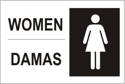 Women With Graphic Bilingual Signs | M-9911