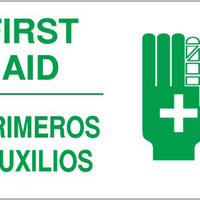 First Aid With Graphic Bilingual Signs | M-9912