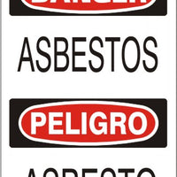 Danger Asbestos Bilingual OSHA Safety Signs | M-9918