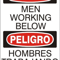 Danger Workers Working Below Bilingual Signs | M-9926