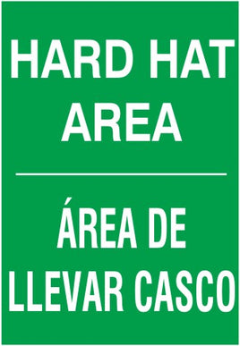 Hard Hat Area Bilingual Signs | M-9928