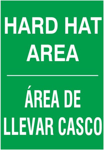 Hard Hat Area Bilingual Signs | M-9928