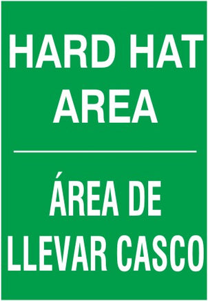 Hard Hat Area Bilingual Signs | M-9928