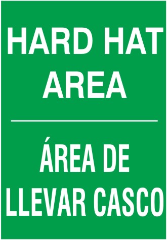 Hard Hat Area Bilingual Signs | M-9928