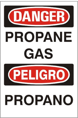 Danger Propane Gas Bilingual Signs | M-9931