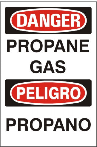 Danger Propane Gas Bilingual Signs | M-9931