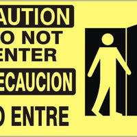 Caution Do Not Enter Bilingual Signs | M-9939