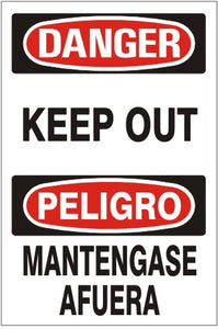 Danger Keep Out Bilingual Signs | M-9957