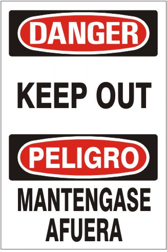 Danger Keep Out Bilingual Signs | M-9957
