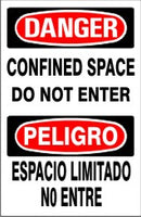 Danger Confined Space Do Not Enter Bilingual Signs | M-9963