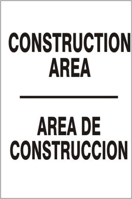 Construction Area Bilingual Signs | M-9964