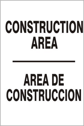 Construction Area Bilingual Signs | M-9964